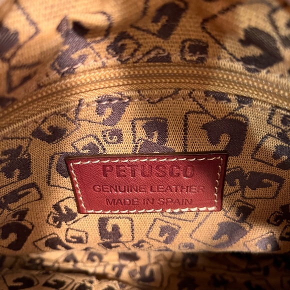 Petusco Tan Leather Shoulder Purse - Picture 5 of 6